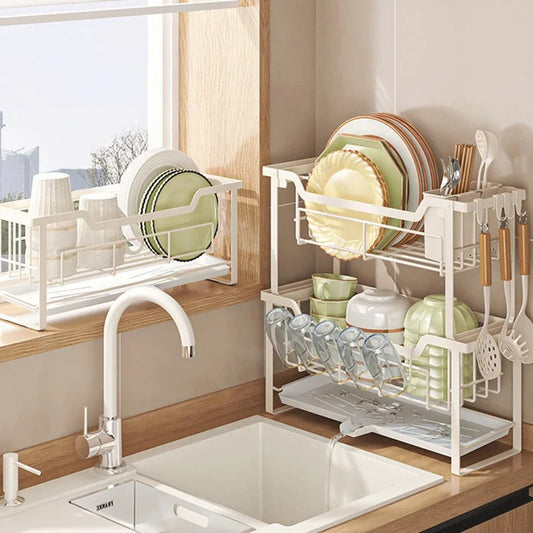 Kitchen Counter Utensil Storage Organizer - WHITE Image 2