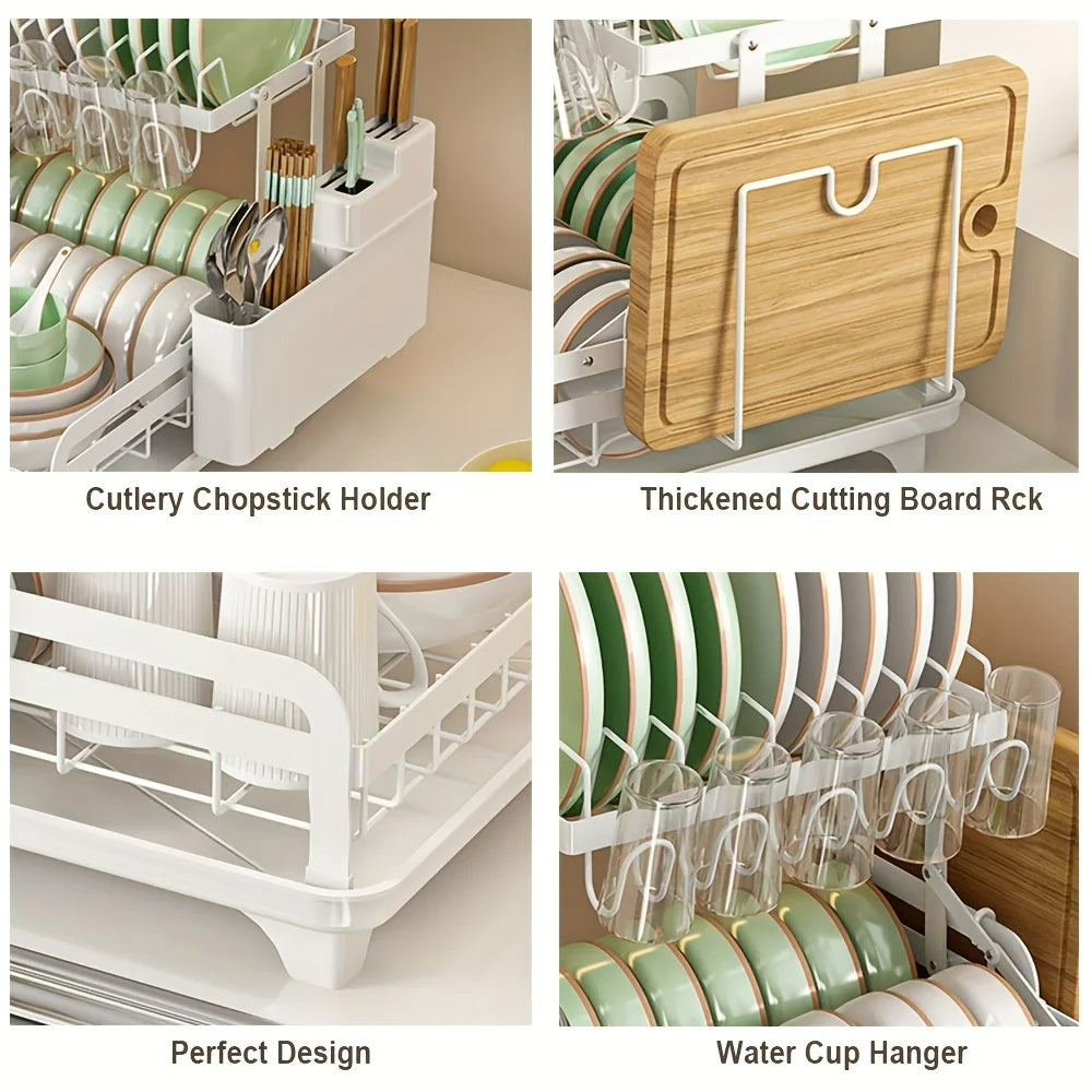 Multifunctional dish rack metal kitchen use Image 10