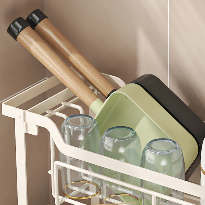 Double layer Bowl and Plate Rack Combined Kitchen Storage Organizer Image 6