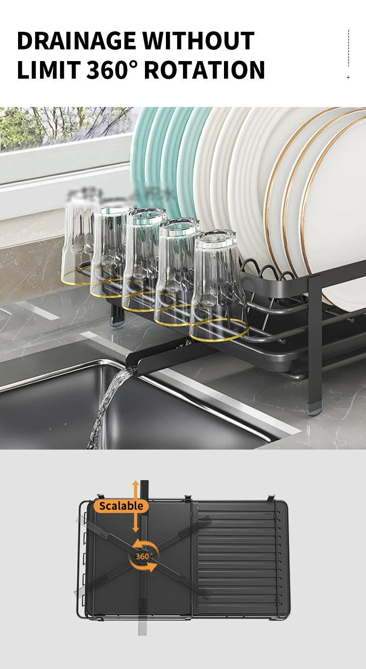 Expandable utensil drying rack suitable for kitchen countertops Image 10