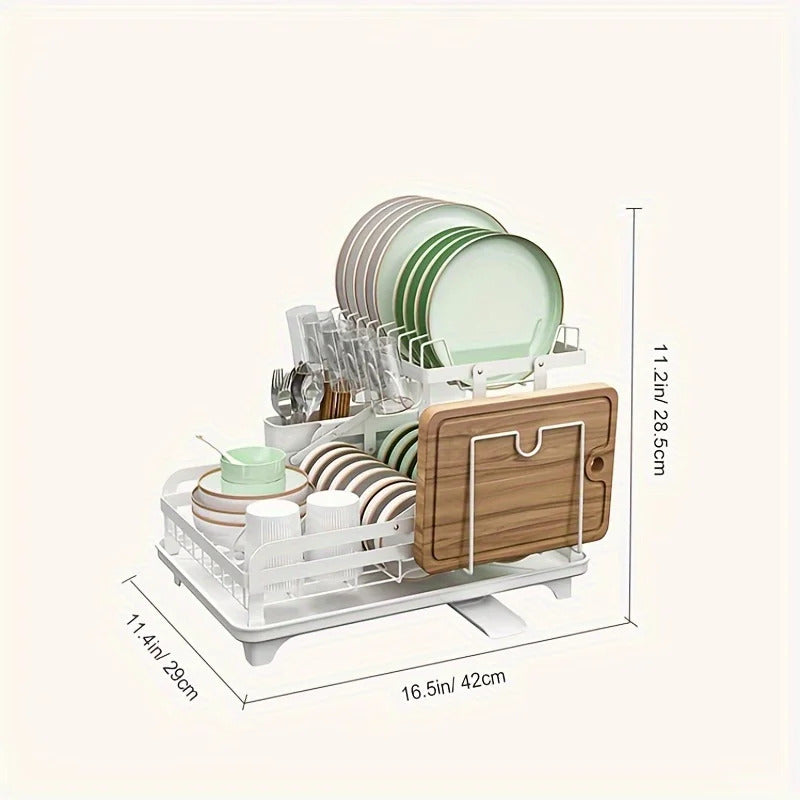 Multifunctional dish rack metal kitchen use - black Image 2