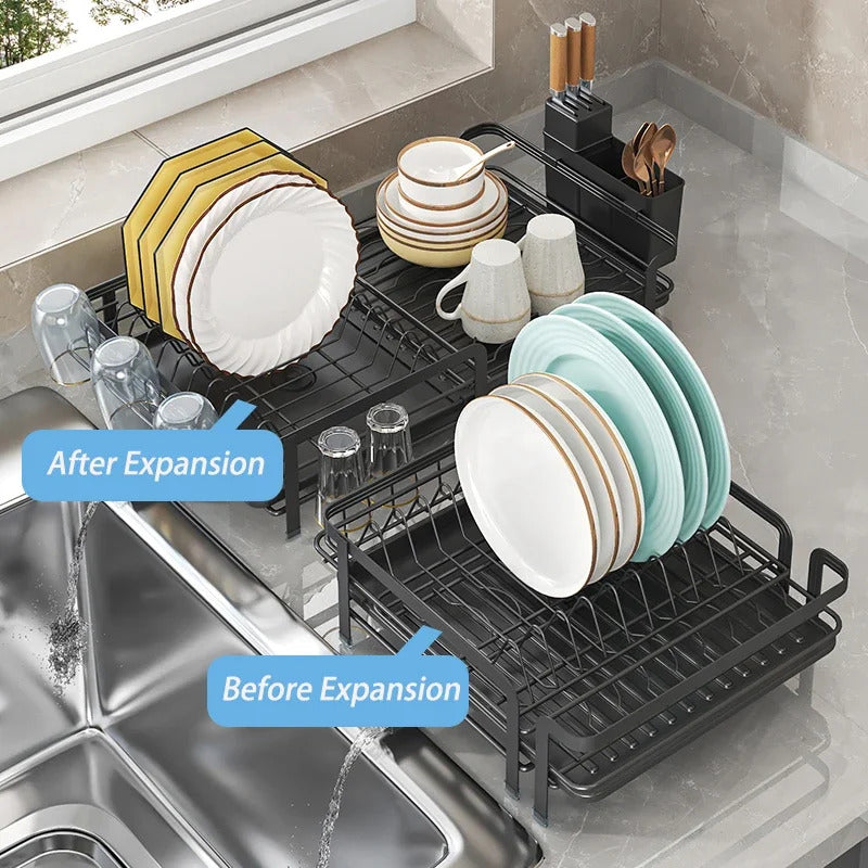 Expandable utensil drying rack suitable for kitchen countertops Image 3