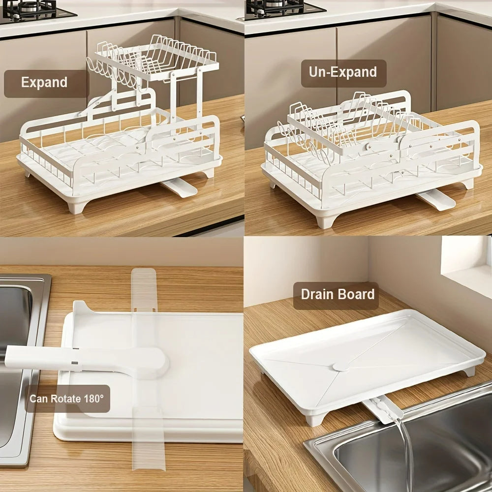 Multifunctional dish rack metal kitchen use Image 11