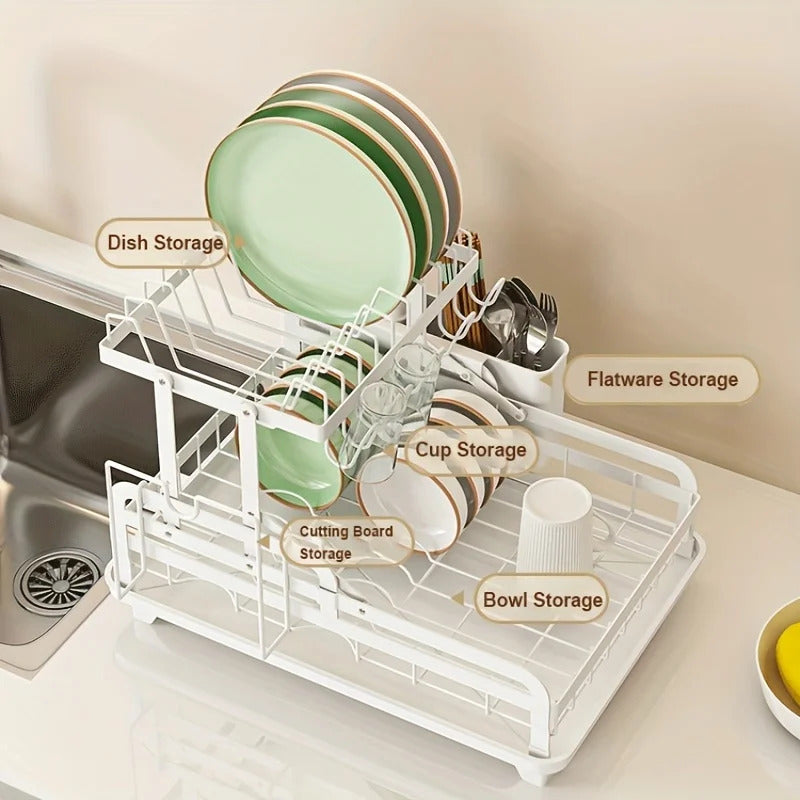 Multifunctional dish rack metal kitchen use Image 4