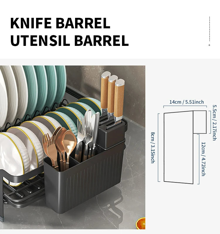 Expandable utensil drying rack suitable for kitchen countertops Image 12